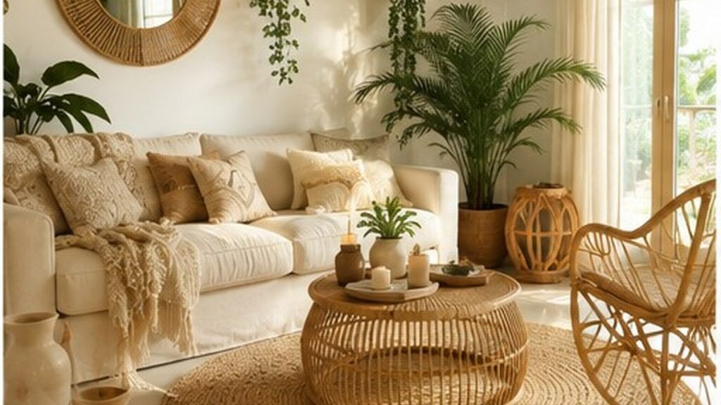 photo de salon bohème maison 