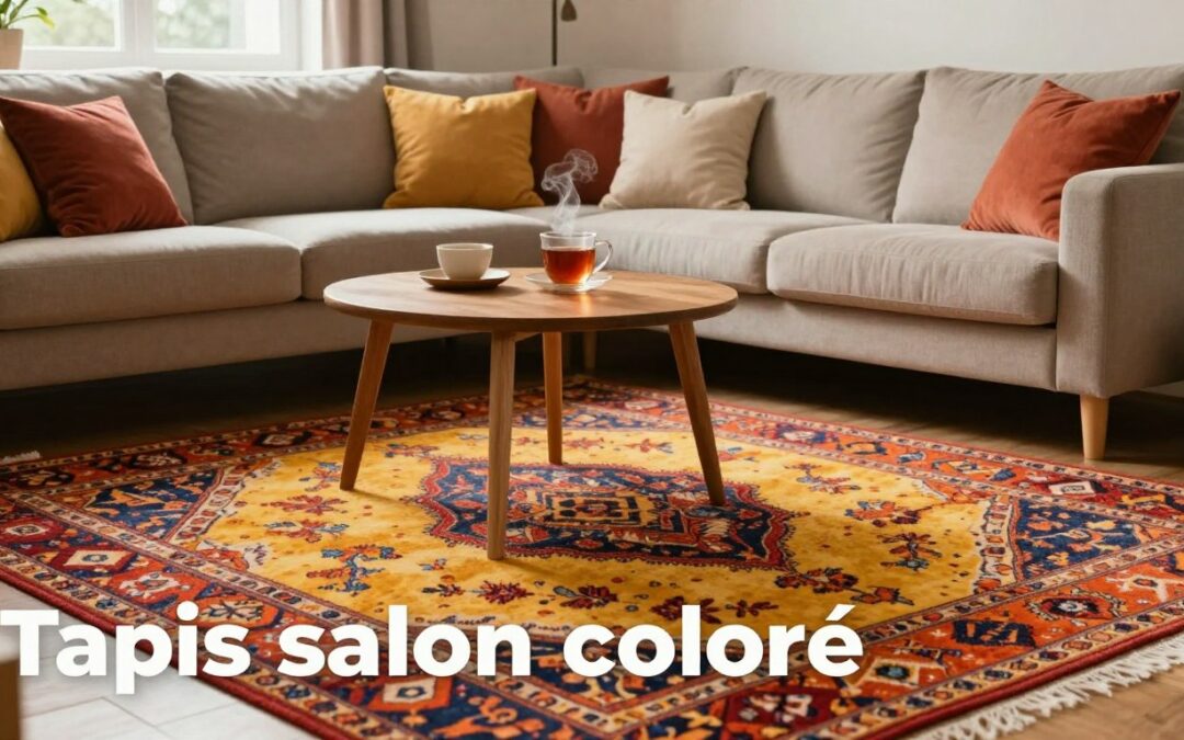 tapis salon coloré